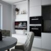 Угловая кухня белый глянец и бетон модульная Мебель Legend