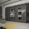 шкаф модульный серый с ТВ Мебель Legend
