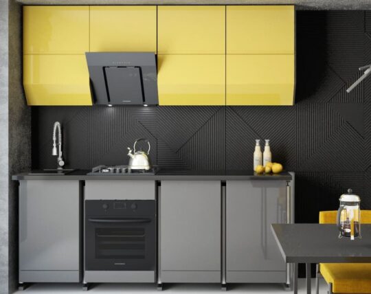 Мебель модульная Legend Серо-желтая кухня