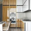 Мебель Legend Кухня угловая белый глянец и шпон светлый конструктор